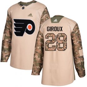 Wholesale Cheap Adidas Flyers #28 Claude Giroux Camo Authentic 2017 Veterans Day Stitched Youth NHL Jersey