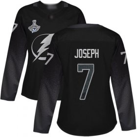 Cheap Adidas Lightning #7 Mathieu Joseph Black Alternate Authentic Women\'s 2020 Stanley Cup Champions Stitched NHL Jersey