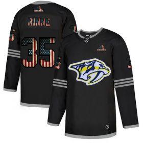 Wholesale Cheap Nashville Predators #35 Pekka Rinne Adidas Men\'s Black USA Flag Limited NHL Jersey