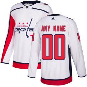 Wholesale Cheap Men\'s Adidas Capitals Personalized Authentic White Road NHL Jersey