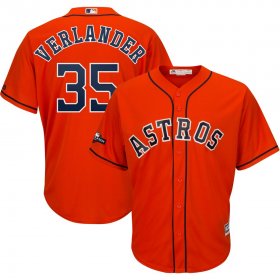 Wholesale Cheap Houston Astros #35 Justin Verlander Majestic 2019 Postseason Official Cool Base Player Jersey Orange