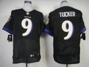 Wholesale Cheap Nike Ravens #9 Justin Tucker Black Alternate Men's Stitched NFL New Elite Jersey