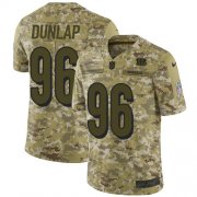 Wholesale Cheap Nike Bengals #96 Carlos Dunlap Camo Men's Stitched NFL Limited 2018 Salute To Service Jersey