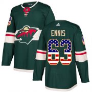 Wholesale Cheap Adidas Wild #63 Tyler Ennis Green Home Authentic USA Flag Stitched NHL Jersey