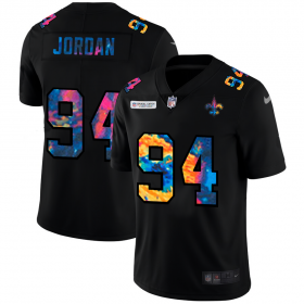 Cheap New Orleans Saints #94 Cameron Jordan Men\'s Nike Multi-Color Black 2020 NFL Crucial Catch Vapor Untouchable Limited Jersey