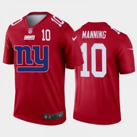 Wholesale Cheap New York Giants #10 Eli Manning Red Men\'s Nike Big Team Logo Player Vapor Limited NFL Jersey