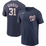 Wholesale Cheap Washington Nationals #31 Max Scherzer Nike Name & Number T-Shirt Navy