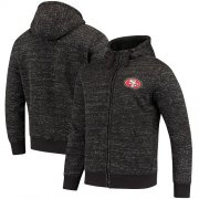Wholesale Cheap Men's San Francisco 49ers G-III Sports by Carl Banks Heathered Black Discovery Sherpa Full-Zip Jacket