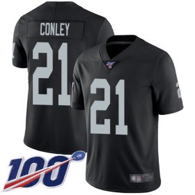 Wholesale Cheap Nike Raiders #21 Gareon Conley Black Team Color Men\'s Stitched NFL 100th Season Vapor Limited Jersey