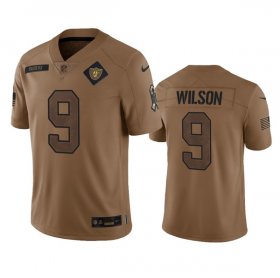 Wholesale Cheap Men\'s Las Vegas Raiders #9 Tyree Wilson 2023 Brown Salute To Service Limited Football Stitched Jersey