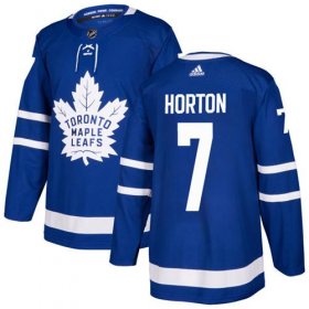 Wholesale Cheap Adidas Maple Leafs #7 Tim Horton Blue Home Authentic Stitched NHL Jersey