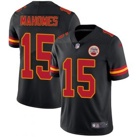 Wholesale Cheap Nike Chiefs #15 Patrick Mahomes Black Youth Stitched NFL Limited Rush Jersey