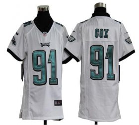 Wholesale Cheap Nike Eagles #91 Fletcher Cox White Youth Stitched NFL Elite Jersey