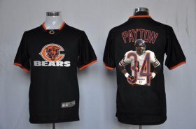 Wholesale Cheap Nike Bears #34 Walter Payton Black Men\'s NFL Game All Star Fashion Jersey