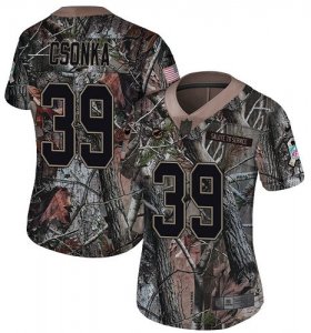 Wholesale Cheap Nike Dolphins #39 Larry Csonka Camo Women\'s Stitched NFL Limited Rush Realtree Jersey