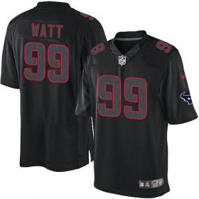 Wholesale Cheap Nike Texans #99 J.J. Watt Black Men\'s Stitched NFL Impact Limited Jersey