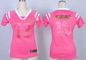 Wholesale Cheap Nike Dolphins #13 Dan Marino Pink Women\'s Stitched NFL Elite Draft Him Shimmer Jersey
