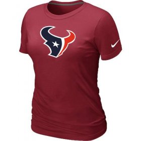 Wholesale Cheap Women\'s Nike Houston Texans Logo NFL T-Shirt Red