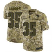 Wholesale Cheap Nike Patriots #35 Kyle Dugger Camo Men's Stitched NFL Limited 2018 Salute To Service Jersey