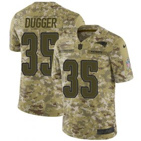 Wholesale Cheap Nike Patriots #35 Kyle Dugger Camo Men\'s Stitched NFL Limited 2018 Salute To Service Jersey