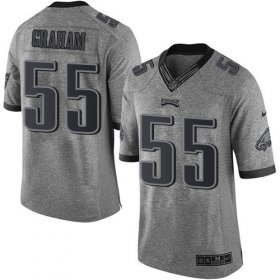 Wholesale Cheap Nike Eagles #55 Brandon Graham Gray Men\'s Stitched NFL Limited Gridiron Gray Jersey