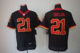 Wholesale Cheap Nike Redskins #21 Sean Taylor Black Men\'s Stitched NFL Elite Jersey
