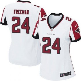 Wholesale Cheap Nike Falcons #24 Devonta Freeman White Women\'s Stitched NFL Elite Jersey
