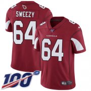 Wholesale Cheap Nike Cardinals #64 J.R. Sweezy Red Team Color Men's Stitched NFL 100th Season Vapor Limited Jersey