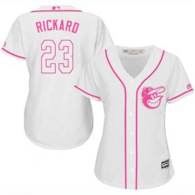 Wholesale Cheap Orioles #23 Joey Rickard White/Pink Fashion Women\'s Stitched MLB Jersey