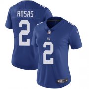 Wholesale Cheap Nike Giants #2 Aldrick Rosas Royal Blue Team Color Women's Stitched NFL Vapor Untouchable Limited Jersey