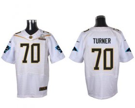 Wholesale Cheap Nike Panthers #70 Trai Turner White 2016 Pro Bowl Men\'s Stitched NFL Elite Jersey