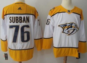 Wholesale Cheap Adidas Predators #76 P.K Subban White Road Authentic Stitched NHL Jersey