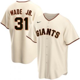 Wholesale Cheap Men\'s San Francisco Giants 31 LaMonte Wade Jr Cream 2021 Replica Home Jersey