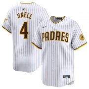Cheap Men's San Diego Padres #4 Blake Snell White 2024 Home Limited Baseball Stitched Jersey