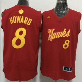 Wholesale Cheap Men\'s Atlanta Hawks #8 Dwight Howard adidas Red 2016 Christmas Day Stitched NBA Swingman Jersey