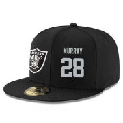 Wholesale Cheap Oakland Raiders #28 Latavius Murray Snapback Cap NFL Player Black with Silver Number Stitched Hat