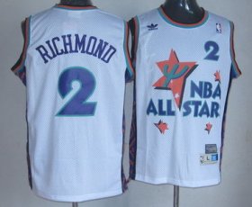 Wholesale Cheap NBA 1995 All-Star #2 Mitch Richmond White Hardwood Classics Soul Swingman Throwback Jersey