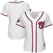 Wholesale Cheap Nationals Blank White Women's Home 2019 World Series Bound Cool Base Stitched MLB Jersey