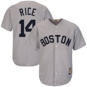 Wholesale Cheap Boston Red Sox #14 Jim Rice Majestic Cooperstown Collection Cool Base Player Jersey Gray