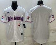 Cheap Men's Dominican Republic Baseball 2023 White World Baseball With Patch Classic Stitched Jerseys