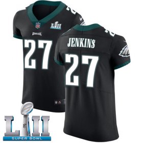 Wholesale Cheap Nike Eagles #27 Malcolm Jenkins Black Alternate Super Bowl LII Men\'s Stitched NFL Vapor Untouchable Elite Jersey