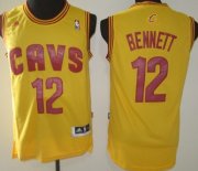 Wholesale Cheap Cleveland Cavaliers #12 Anthony Bennett Revolution 30 Swingman Yellow Jersey