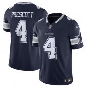 Wholesale Cheap Men's Dallas Cowboys #4 Dak Prescott Navy 2023 F.U.S.E. Vapor Limited Stitched Football Jersey