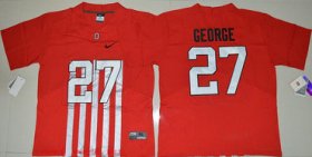 Wholesale Cheap Men\'s Ohio State Buckeyes #27 Eddie George Red Elite Stitched College Football 2016 Nike NCAA Jersey