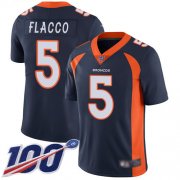 Wholesale Cheap Nike Broncos #5 Joe Flacco Navy Blue Alternate Men's Stitched NFL 100th Season Vapor Limited Jersey