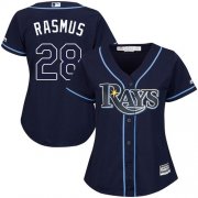 Wholesale Cheap Rays #28 Colby Rasmus Dark Blue Alternate Women's Stitched MLB Jersey