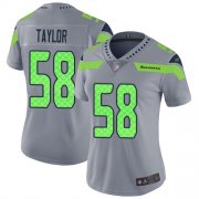 Wholesale Cheap Nike Seahawks #58 Darrell Taylor Gray Women's Stitched NFL Limited Inverted Legend Jersey