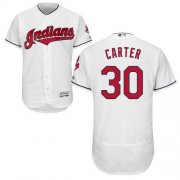 Wholesale Cheap Indians #30 Joe Carter White Flexbase Authentic Collection Stitched MLB Jersey