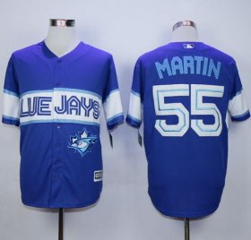 Wholesale Cheap Blue Jays #55 Russell Martin Blue Exclusive New Cool Base Stitched MLB Jersey