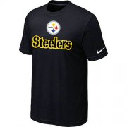 Wholesale Cheap Nike Pittsburgh Steelers Authentic Logo NFL T-Shirt Black